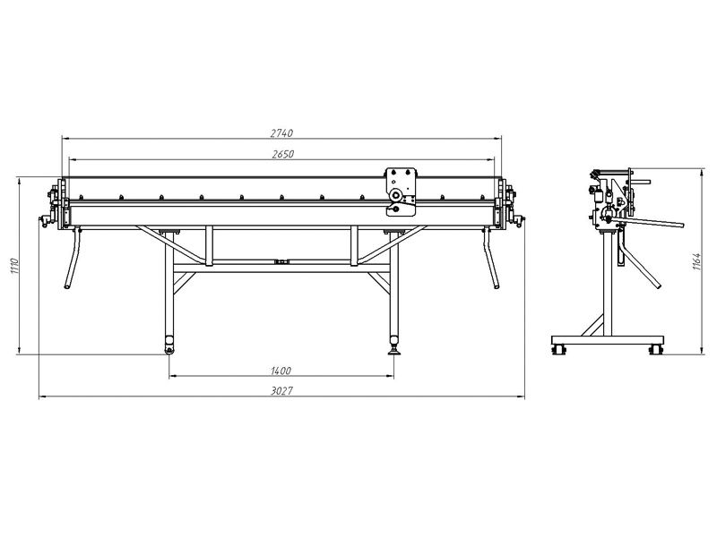 Ручной гибочный станок 2,65м РГ Днепр