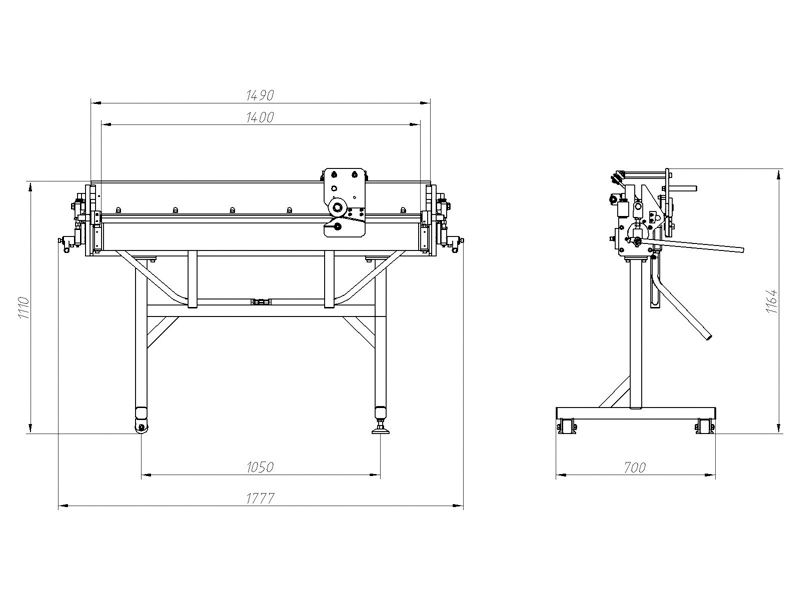 Сегментный листогиб РГ 1,4м 