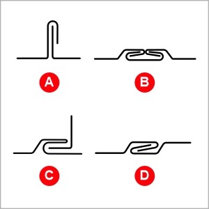 Варіанти замку для виготовлення повітряводу